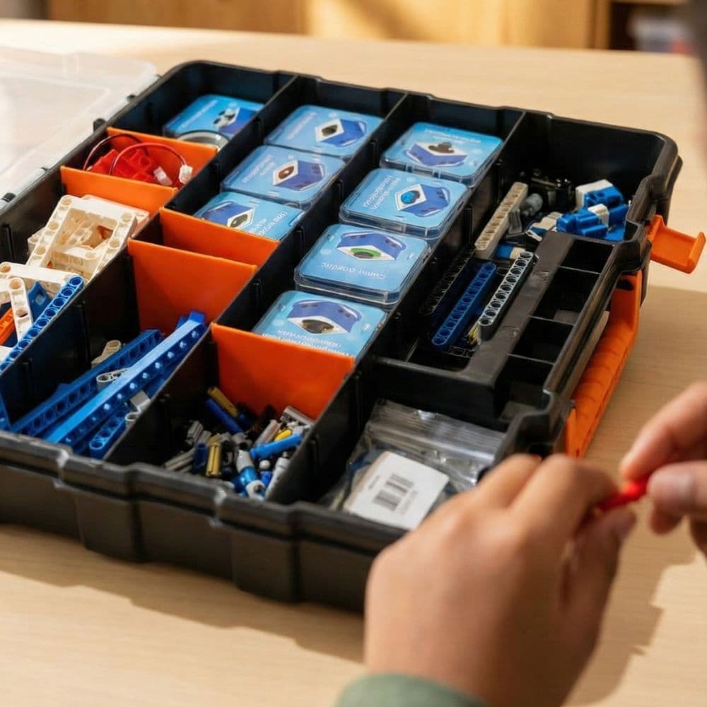 Students testing and debugging their robot code at a ThinkerLab after-school class in Melbourne
